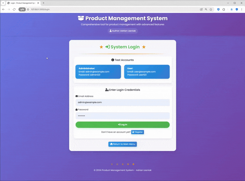 Product Manager Demo